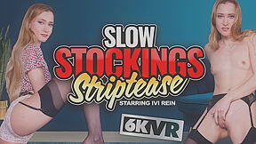 Ivi Rein - Slow Stockings Striptease