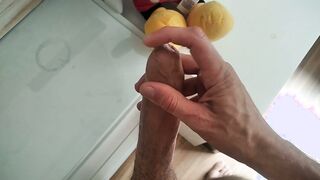 Jomilove's solo play with Mickey's massive meat pole and his cumshot