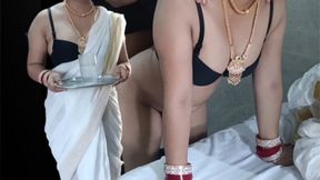 Newly married bhabhi ke bade boobs ka doodh piya aur chut me land dal kar full choda