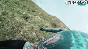 Outdoor Mountainside Passionate Fuck and Facial Cumshot
