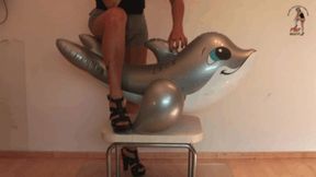 Inflatable Dolphin under sweet ass