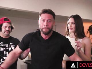 DEVILS FILM - Ella Reese Teases Lustful Housemate Seth Then Breaks Script For Cheating Bang On Set