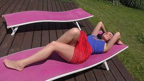 Exposed ass in the garden: A solo amateur outdoors video in 4K