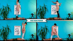 Pick Your Pain - Goddess Rapture Allows Her Slave To See If Her Trampling Is More Painful In Her Wedge & Thigh High Boots or Her Knee Socks - A Painful Foot Domination Experience - UltraHD (MP4)