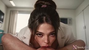 we fucked that slutty nurse with our huge cocks right in the hospital! she was smoking in our room, and we decided to teach her a lesson...[ai]