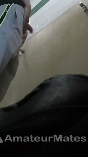 Amateur Str8 Boy Caught Peeing at Public Toilet Urinal