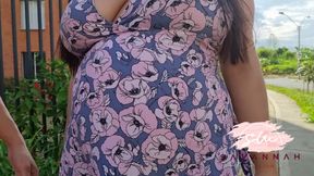 Pregnant Woman Has Quick Sex with Her Neighbor on the Stairs of Her Building - Savannah Watson