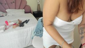 Mature Fucks with Double Toy Controlled by Her Fans