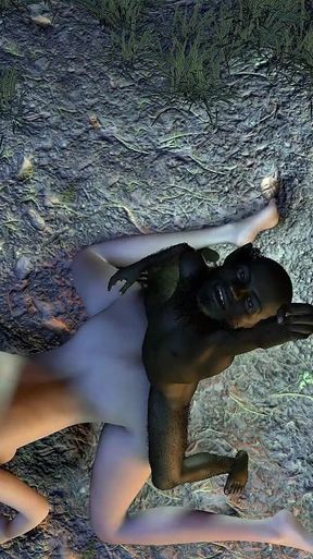 Goblins Take Turns Fucking a Slutty Elf in the Forest