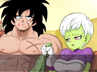 Dragon Ball Lost Chapter - The Charming Cheelai Playing with Broly's Dick