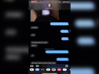 My recent bull turns me on by sexting and then fucks me hard