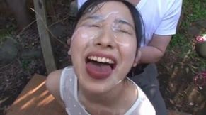 Japanese teen gets the cumshot compliation of her life