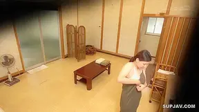 Japanese Widow in Towel Fucks All Holes Raw at Public Bathhouse