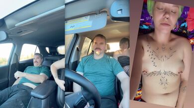 Behind the scenes driving while pussy ate