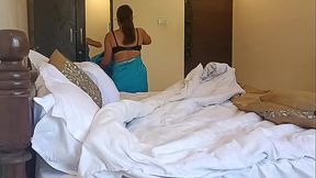 Real homemade hot Indian couple passionate sex in bedroom