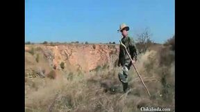 mamada en el campo y de caceria