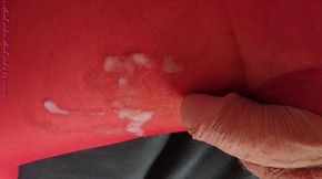 Nylonjunge loves the red pantyhose 3 ** Sperm **