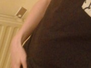 Taking my dick out and masturbating in a public hallway