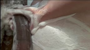 stepson seduces stepmom in hidden bathroom after wife leaves