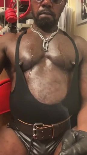 Sexy Leather and Tight Fitting Attired Smoking Scenes