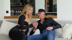 Blonde Babe Indulges in a Wild FMM Threesome with Double Penetration and Anal Fun