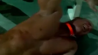 Muscular Beau Sinclair bound and fingered in electro fetish session