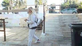 Pink socks with Adidas Superstar sneakers MP4 (1920x1080) FHD