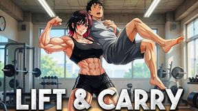 One-Arm Carry Humiliation - Rika Lifts You Effortlessly With A Single Arm | Lift & Carry Domination