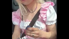 Carpool Wankeoke: episode 1 TGirl Solo