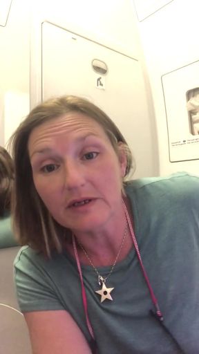 Huge Piss on Plane After Holding It for Four Hours!