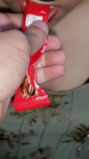 Chocolate taste game Challenge with Desi gorgeous Bhabhi   Clip 1