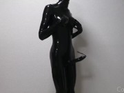 Condom Catsuit Handjob