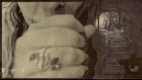 found footage vhs tape found in an old basement femcan troll stealing semen