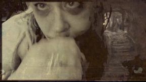 found footage vhs tape found in an old basement femcan troll stealing semen