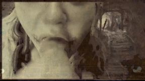 found footage vhs tape found in an old basement femcan troll stealing semen