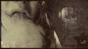 found footage vhs tape found in an old basement femcan troll stealing semen