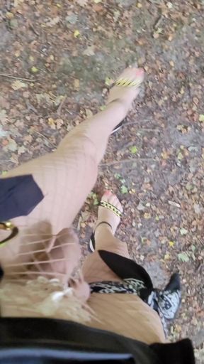 Slut in a🌳Grove [29Jun25] OFFERED &amp; USED French transvestite exhibition. VaneSsaBiTCHx Brunoy91