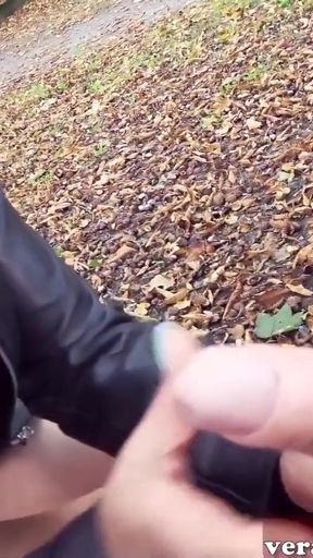 Mature dark haired German granny picked up for a pov fuck outdoors   Clip 1