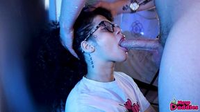 extreme face fuck against a wall compilation ~ kaia martin ~ remy woods ~ ion candy