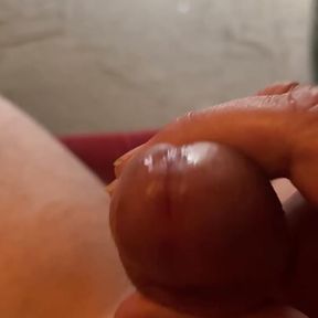 Using my precum to masturbate