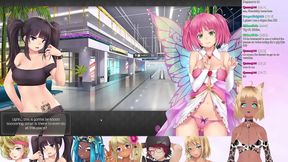 Lewd VTuber Neko’s Threesome Livestream – Big Tits & Small Tits Lesbian Fun
