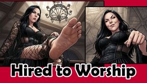 [STORY] Goth Goddess Giantess Hired to Worship Her Elegant Feet Then She Tramples You
