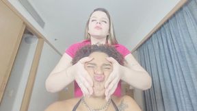HUMILIATING MY EX-BOSS BY MAKING SILLY FACES - BY GABRIELA BLOND AND SUZY - CLIP 2
