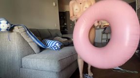 Naked inflatable popping