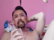 French Asian Playing Verbal With Fleshlight