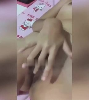 Sexy chic pinay playing and teasing