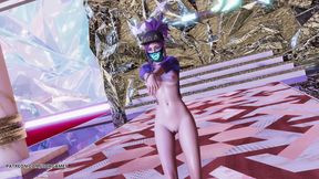 [MMD] Aespa - Savage Akali naked kpop dance league of legends KDA
