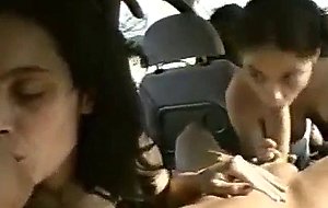 Skinny arab girl fucked in the car and outside