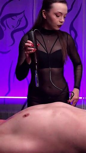 Mistress Ledanaja Electro Punishment Facesitting CBT Bound on the Rack Part 1.mp4