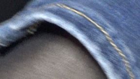 Black Nylon Footjob with Handjob